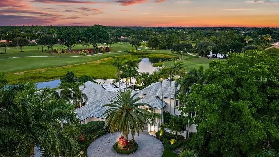 Aerial view of Egret Lakes Lane before construction