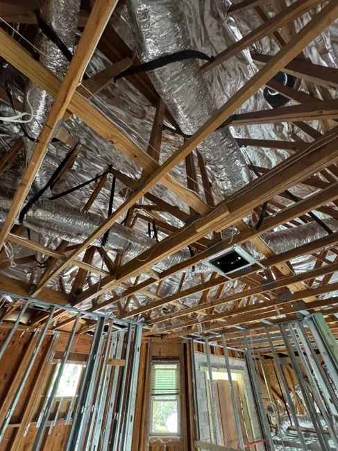 Roof framing and structural coordination in progress