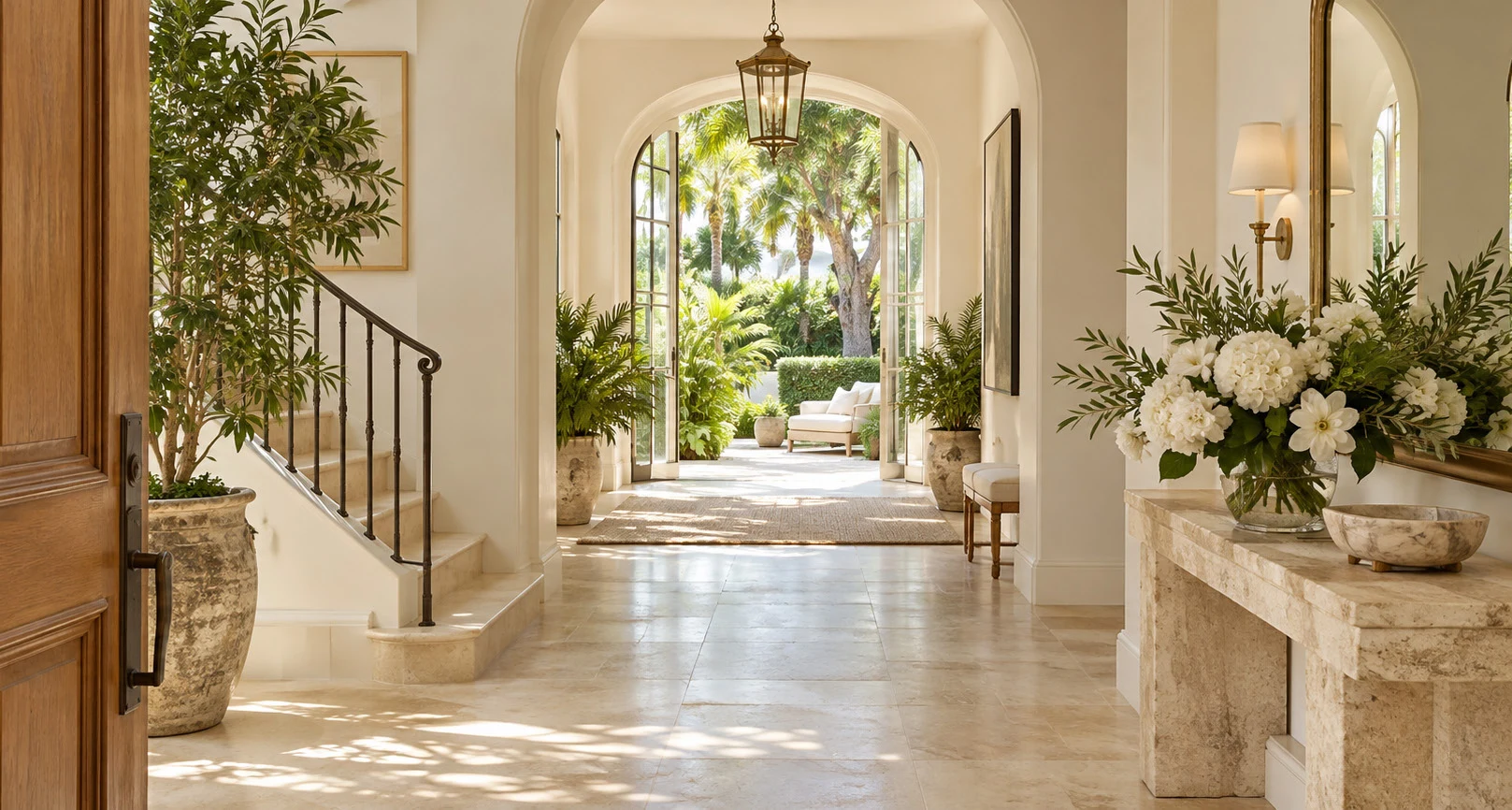 Illustrative interior with considered architectural finishes